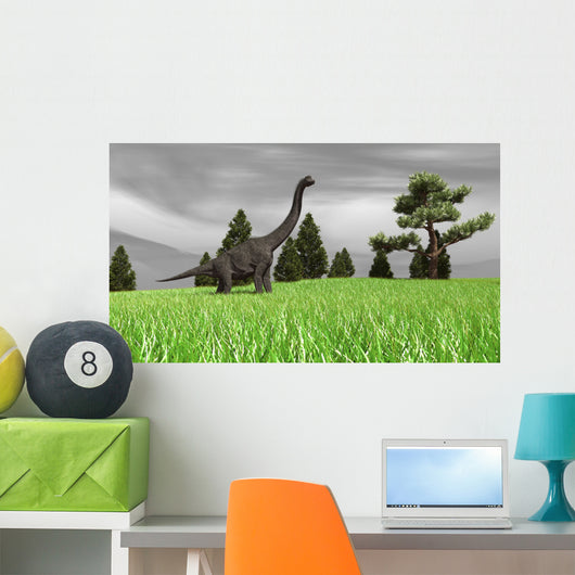 Large Brachiosaurus Open Field Wall Decal Design 4