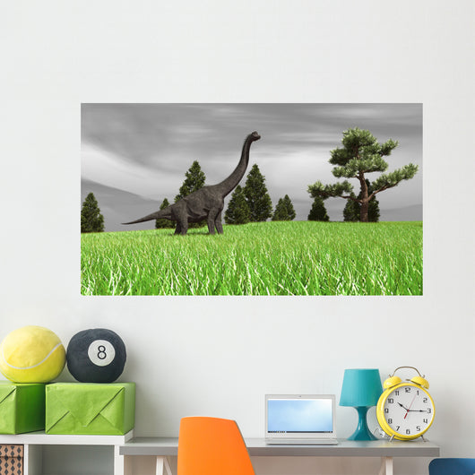 Large Brachiosaurus Open Field Wall Decal Design 4