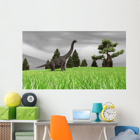 Large Brachiosaurus Open Field Wall Decal Design 4