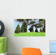 Large Brachiosaurus Grazing among Wall Decal Design 1