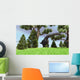 Large Brachiosaurus Grazing among Wall Decal Design 1