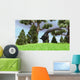 Large Brachiosaurus Grazing among Wall Decal Design 1