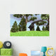Large Brachiosaurus Grazing among Wall Decal Design 1
