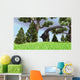 Large Brachiosaurus Grazing among Wall Decal Design 1