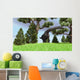 Large Brachiosaurus Grazing among Wall Decal Design 1