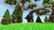 Large Brachiosaurus Grazing among Wall Decal Design 1
