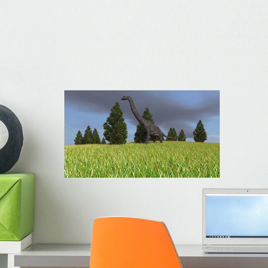 Large Brachiosaurus Open Field Wall Decal Design 3