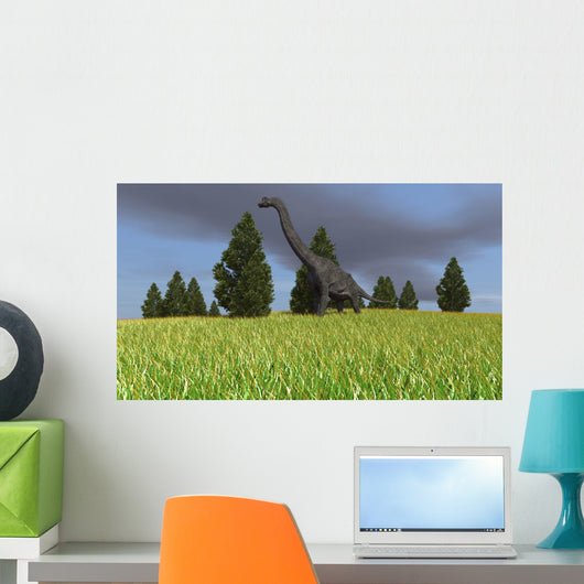 Large Brachiosaurus Open Field Wall Decal Design 3