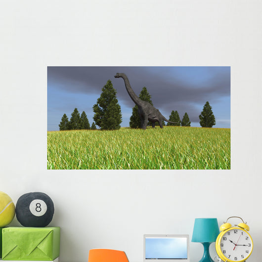 Large Brachiosaurus Open Field Wall Decal Design 3