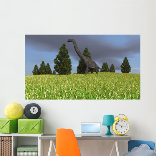 Large Brachiosaurus Open Field Wall Decal Design 3