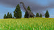 Large Brachiosaurus Open Field Wall Decal Design 3