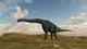 Large Brachiosaurus Barren Environment Wall Decal Design 1
