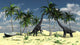 Two Brachiosaurus Dinosaurs Grazing Wall Decal Design 1