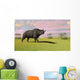 Brontotherium Grazing Prehistoric Grasslands Wall Decal Design 2