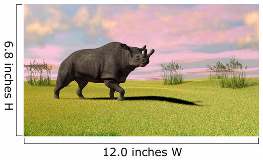 Brontotherium Grazing Prehistoric Grasslands Wall Decal Design 2