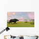 Brontotherium Grazing Prehistoric Grasslands Wall Decal Design 1