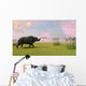 Brontotherium Grazing Prehistoric Grasslands Wall Decal Design 1