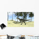 Monolophosaurus Walking Tropical Environment Wall Decal Design 2