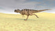 Ceratosaurus Running across Barren Wall Decal Design 8