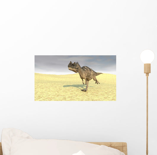 Ceratosaurus Running across Barren Wall Decal Design 7