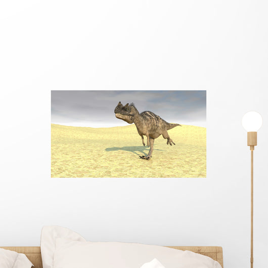 Ceratosaurus Running across Barren Wall Decal Design 7