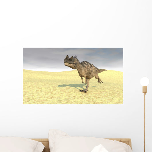 Ceratosaurus Running across Barren Wall Decal Design 7