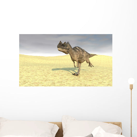 Ceratosaurus Running across Barren Wall Decal Design 7