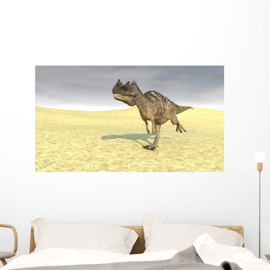 Ceratosaurus Running across Barren Wall Decal Design 7
