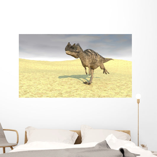Ceratosaurus Running across Barren Wall Decal Design 7