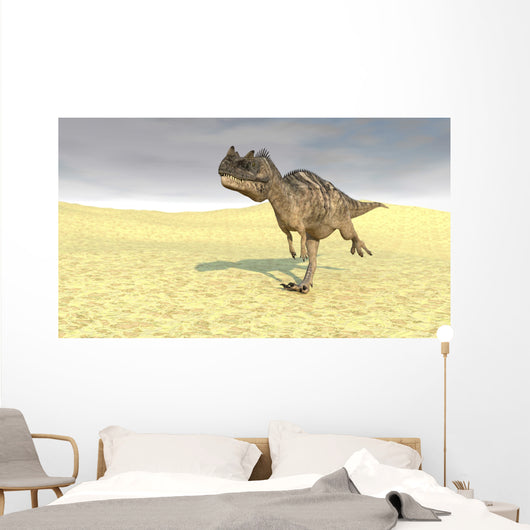 Ceratosaurus Running across Barren Wall Decal Design 7