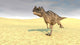 Ceratosaurus Running across Barren Wall Decal Design 7