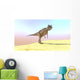 Ceratosaurus Hunting Barren Desert Wall Decal Design 2
