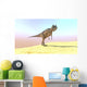 Ceratosaurus Hunting Barren Desert Wall Decal Design 2