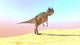 Ceratosaurus Hunting Barren Desert Wall Decal Design 2