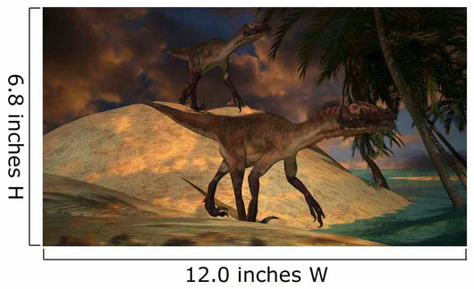 Pair Utahraptors Hunting for Wall Decal