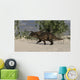 Brown Einiosaurus Desert Environment Wall Decal