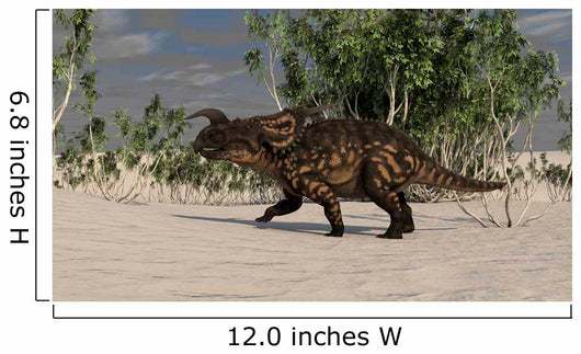 Brown Einiosaurus Desert Environment Wall Decal