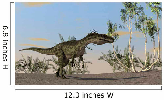 Monolophosaurus Walking across Open Wall Decal Design 4