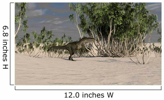 Monolophosaurus Walking across Open Wall Decal Design 3