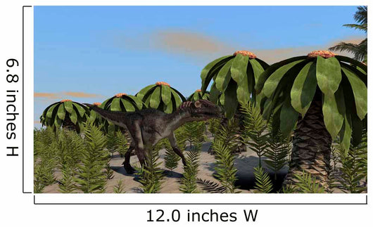 Utahraptor Roaming Prehistoric Environment Wall Decal Design 2