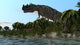 Ceratosaurus Hunting Prehistoric Wetlands Wall Decal Design 2