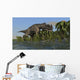 Ceratosaurus Hunting Prehistoric Wetlands Wall Decal Design 1