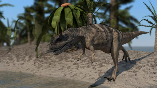 Ceratosaurus Hunting Shoreline Lake Wall Decal Design 1