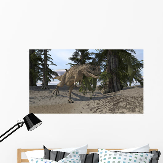 Ceratosaurus Hunting Prehistoric Environment Wall Decal Design 6