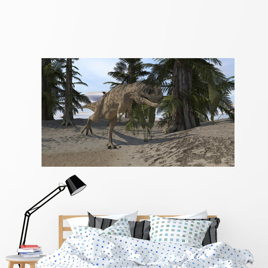 Ceratosaurus Hunting Prehistoric Environment Wall Decal Design 6