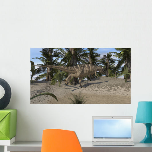 Ceratosaurus Hunting Prehistoric Environment Wall Decal Design 5