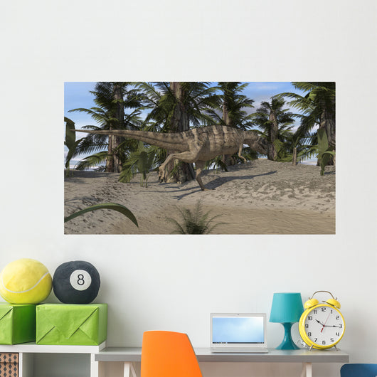 Ceratosaurus Hunting Prehistoric Environment Wall Decal Design 5