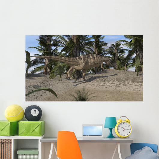 Ceratosaurus Hunting Prehistoric Environment Wall Decal Design 5