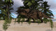 Brown Einiosaurus Grazing Prehistoric Wall Decal