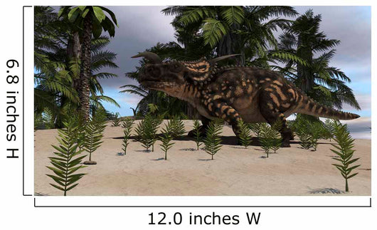Brown Einiosaurus Grazing Prehistoric Wall Decal